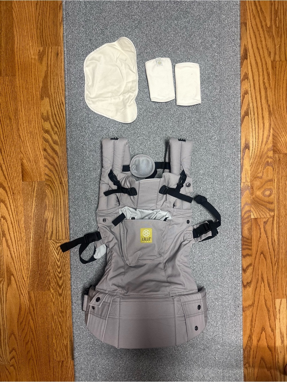 LILLEbaby Gray Baby with Head Support